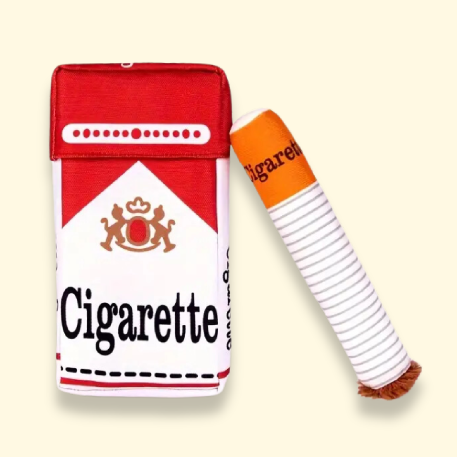 Giocattolo da masticare per cani a forma di sigaretta che emette un suono stridulo