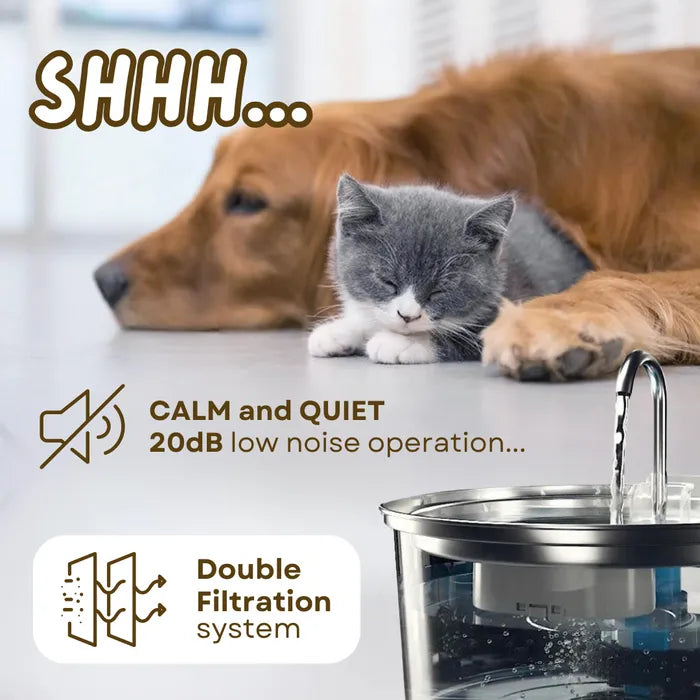 Mega fuente de acero inoxidable