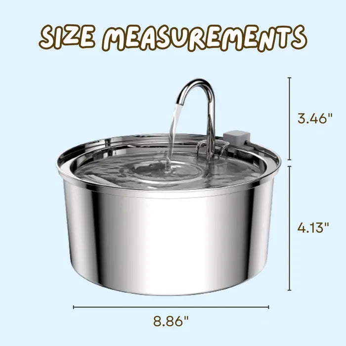 Mega fuente de acero inoxidable