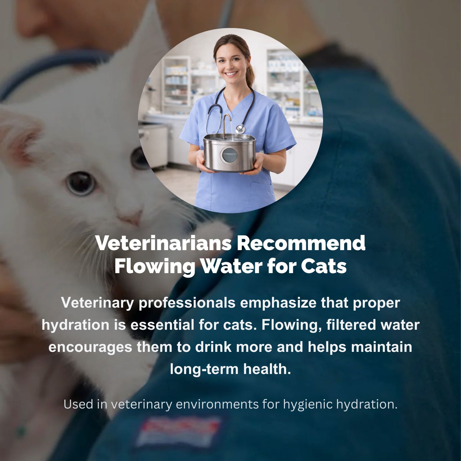 Stainless Steel Cat Water Fountain (3.2L)