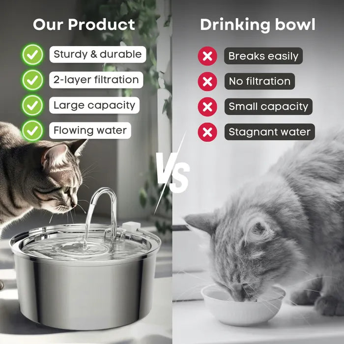 Mega fuente de acero inoxidable